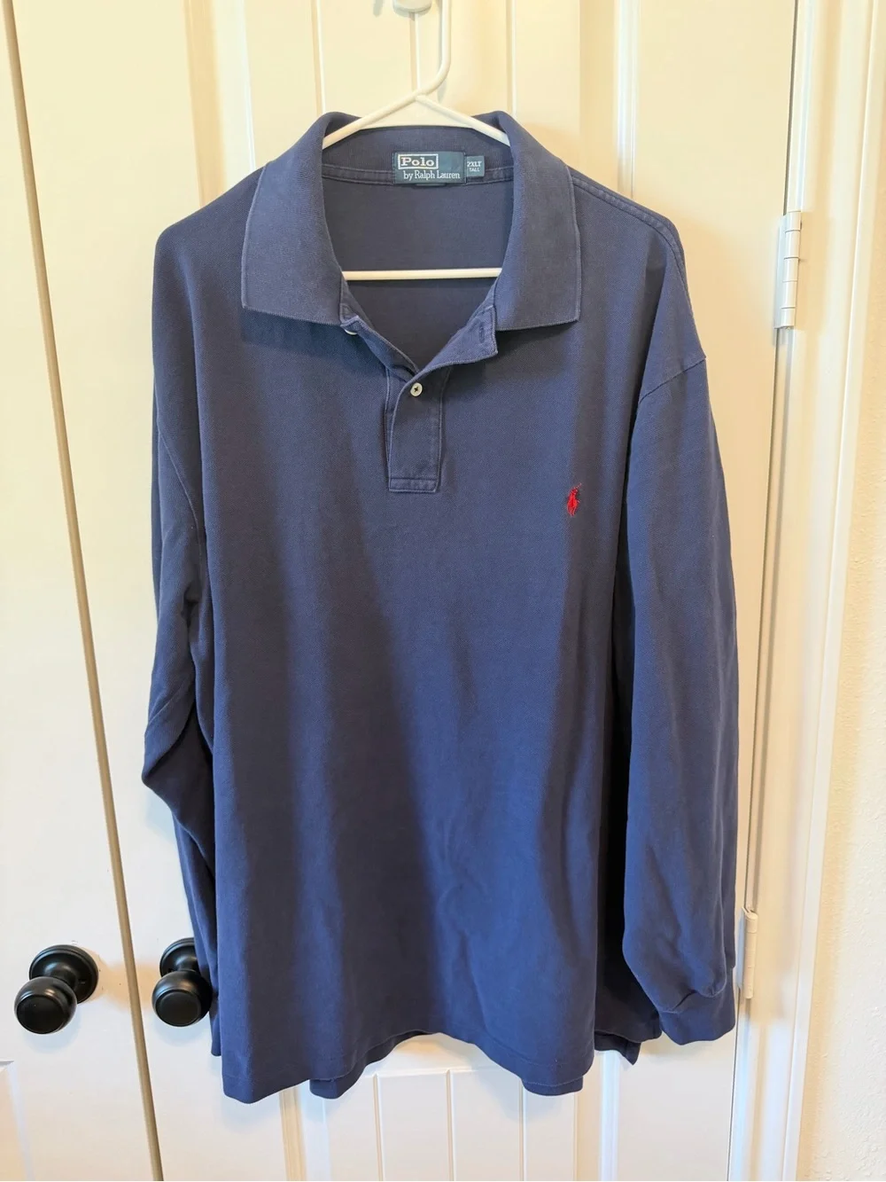 Polo Ralph Lauren Men’s 2XLT Navy Long Sleeve Polo Big & Tall
